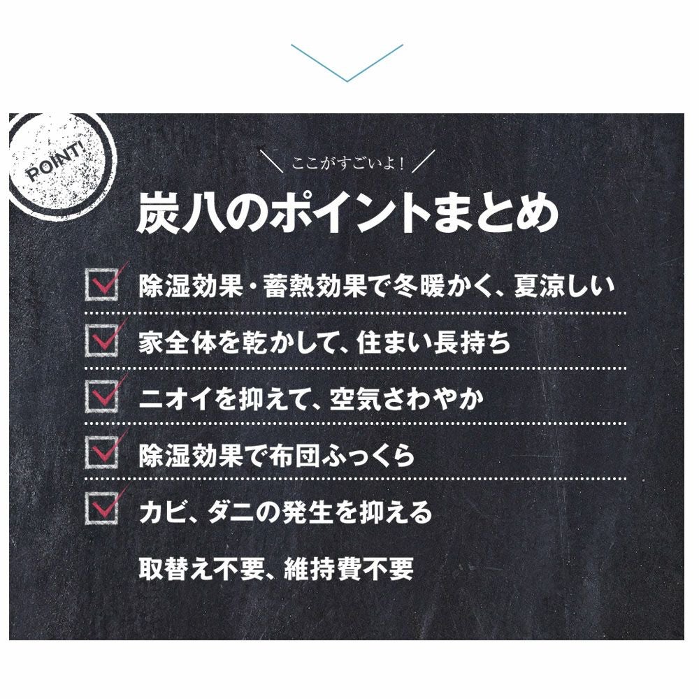 炭八達人が選ぶ！ちょい足し炭八単品3L小袋タンス玄関下駄箱湿気除湿調湿脱臭車内