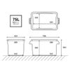 Thorコンテナ収納ボックスコンテナボックスおしゃれboxプラスチック53LアウトドアThorLargeTotesWithLid75LコンテナボックスRVBOX