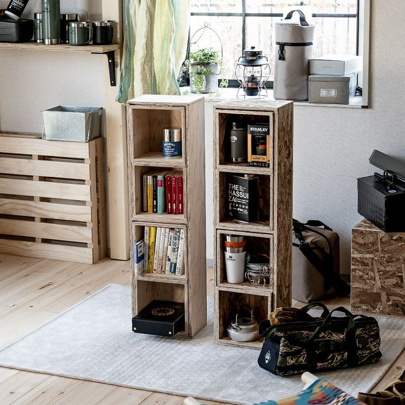 文庫収納ボックスセットシェルフボックス4あられ組みアラレ組み収納本棚木箱マガジンラック文庫文芸CDDVDBDルーター