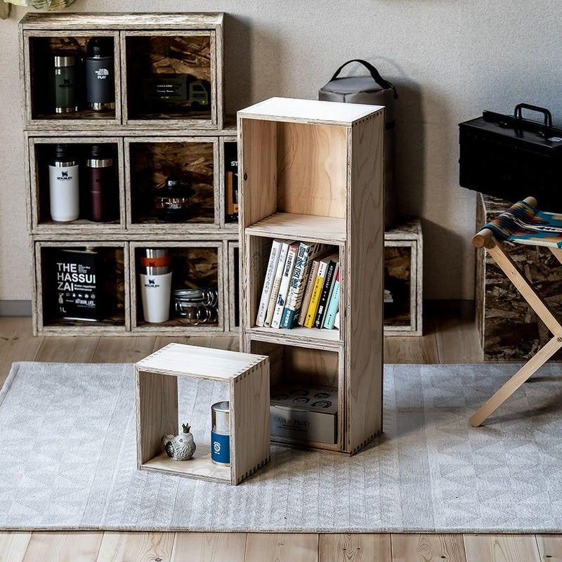 文庫収納ボックスセットシェルフボックス3あられ組みアラレ組み収納本棚木箱マガジンラック文庫文芸CDDVDBDルーター