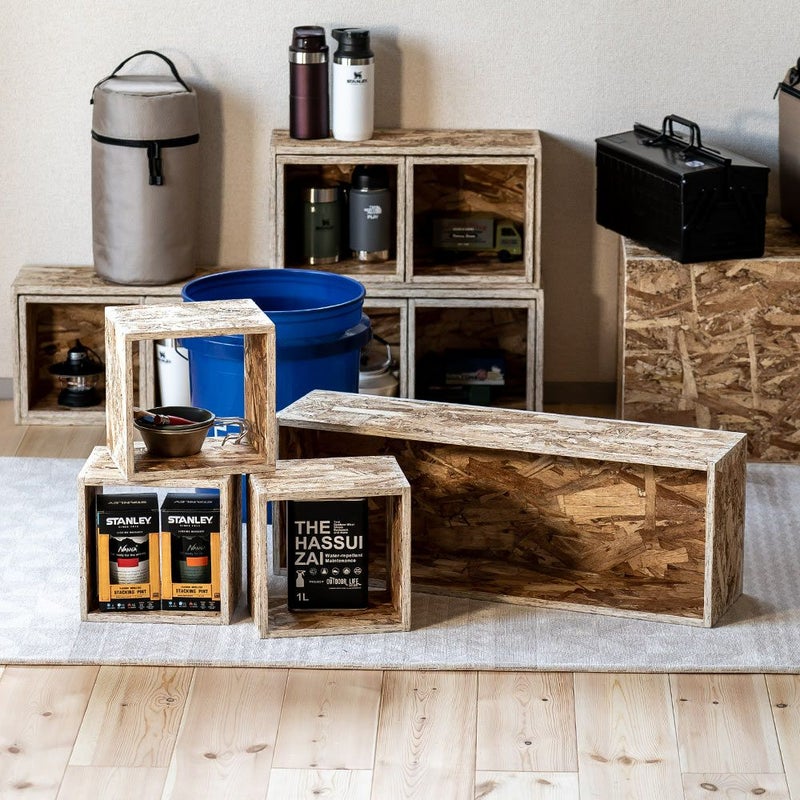 文庫収納ボックスセットシェルフボックス3あられ組みアラレ組み収納本棚木箱マガジンラック文庫文芸CDDVDBDルーター