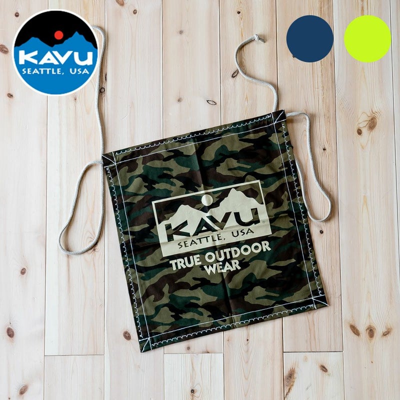 KAVUカブートゥルーロゴエプロンアウトドアキャンプ前掛け