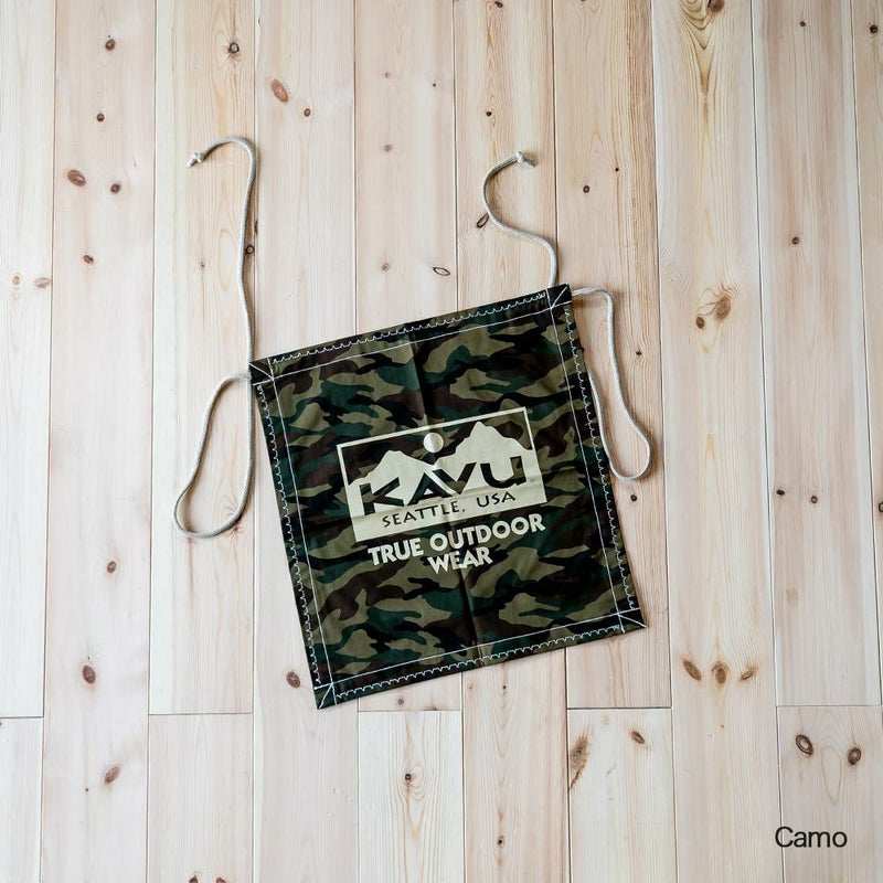 KAVUカブートゥルーロゴエプロンアウトドアキャンプ前掛け