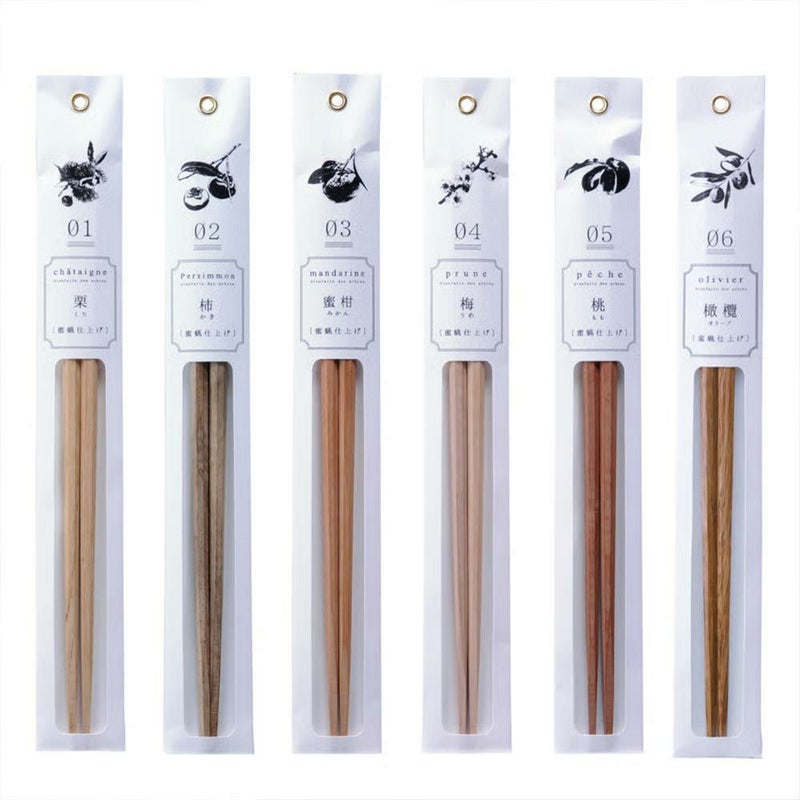 tetocaテトカ箸手にとる果実ナチュラルな天然木の素朴なお箸23cm国内生産蜜蝋仕上げ八角箸