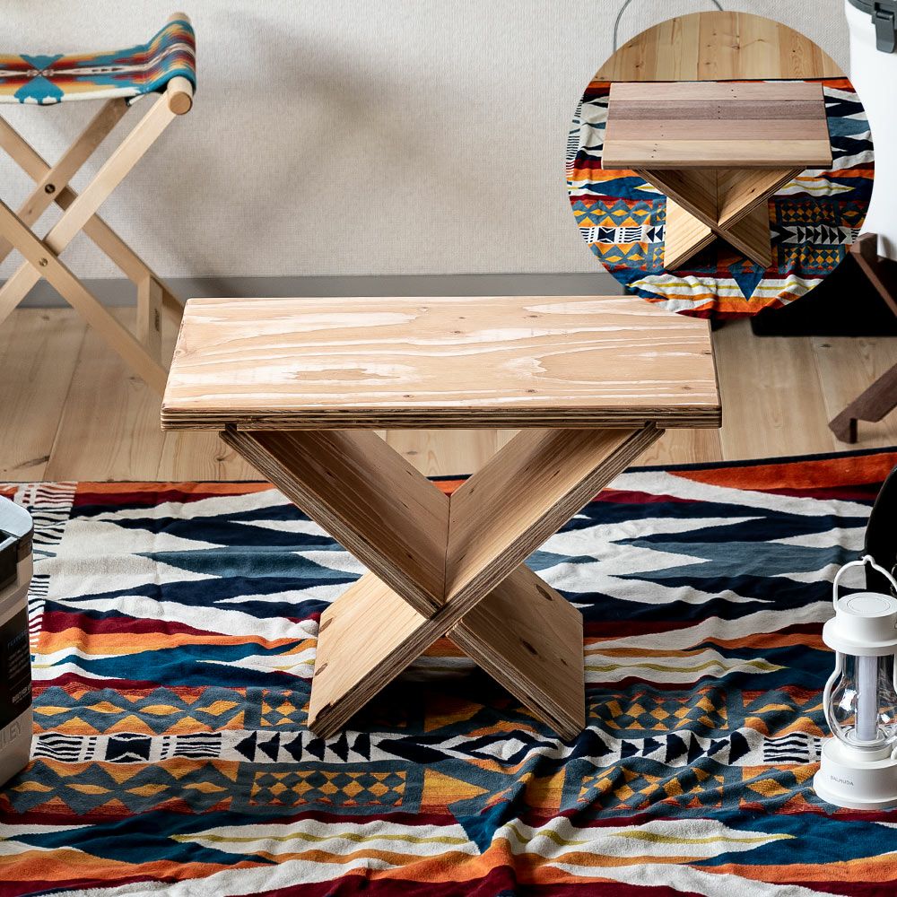 テーブルクロススタンドクーラーボックススタンド焚き火台テーブルキャンプアウトドア木製組み立て