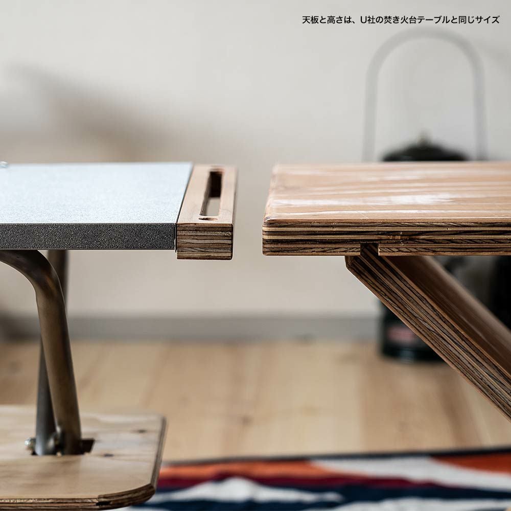 テーブルクロススタンドクーラーボックススタンド焚き火台テーブルキャンプアウトドア木製組み立て