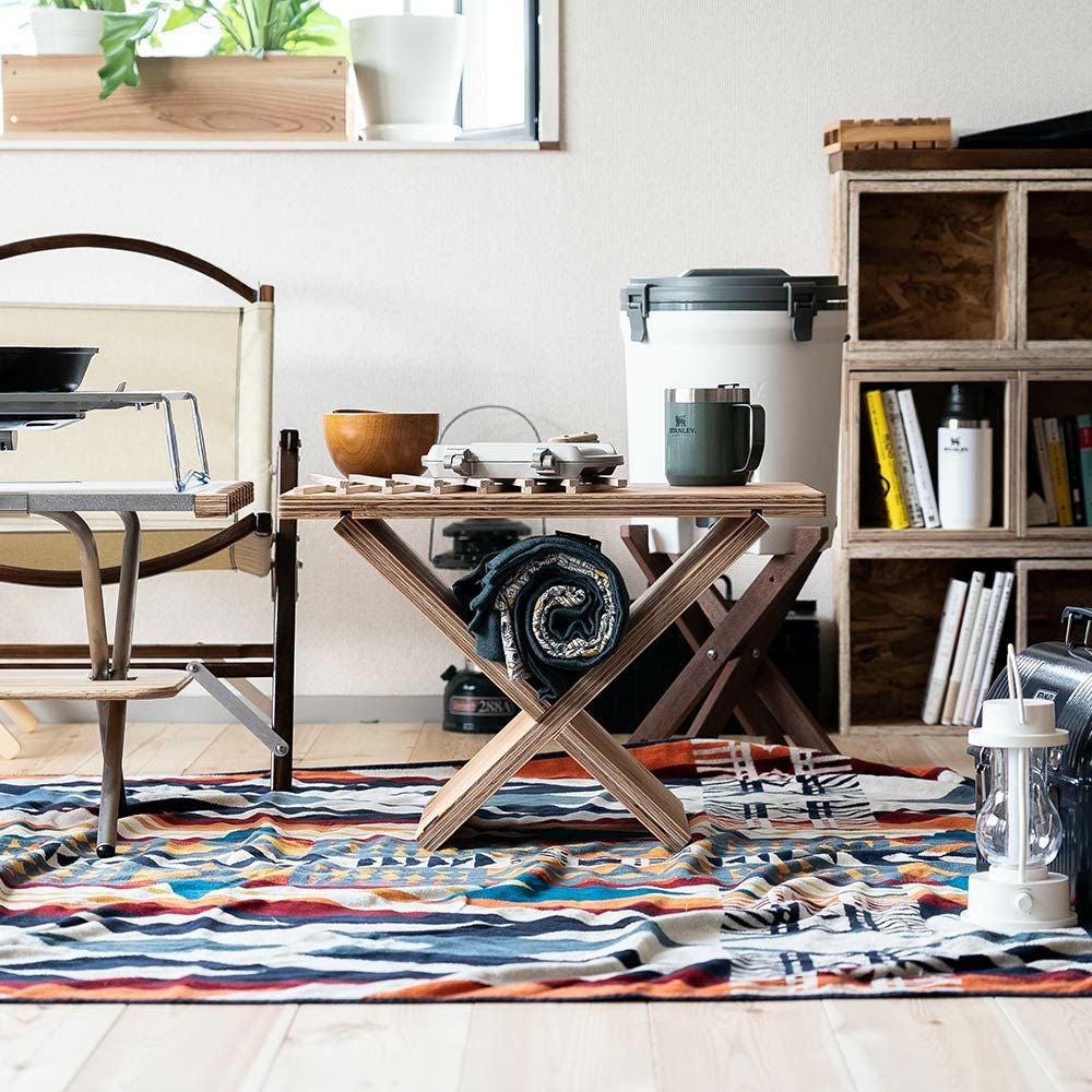 テーブルクロススタンドクーラーボックススタンド焚き火台テーブルキャンプアウトドア木製組み立て