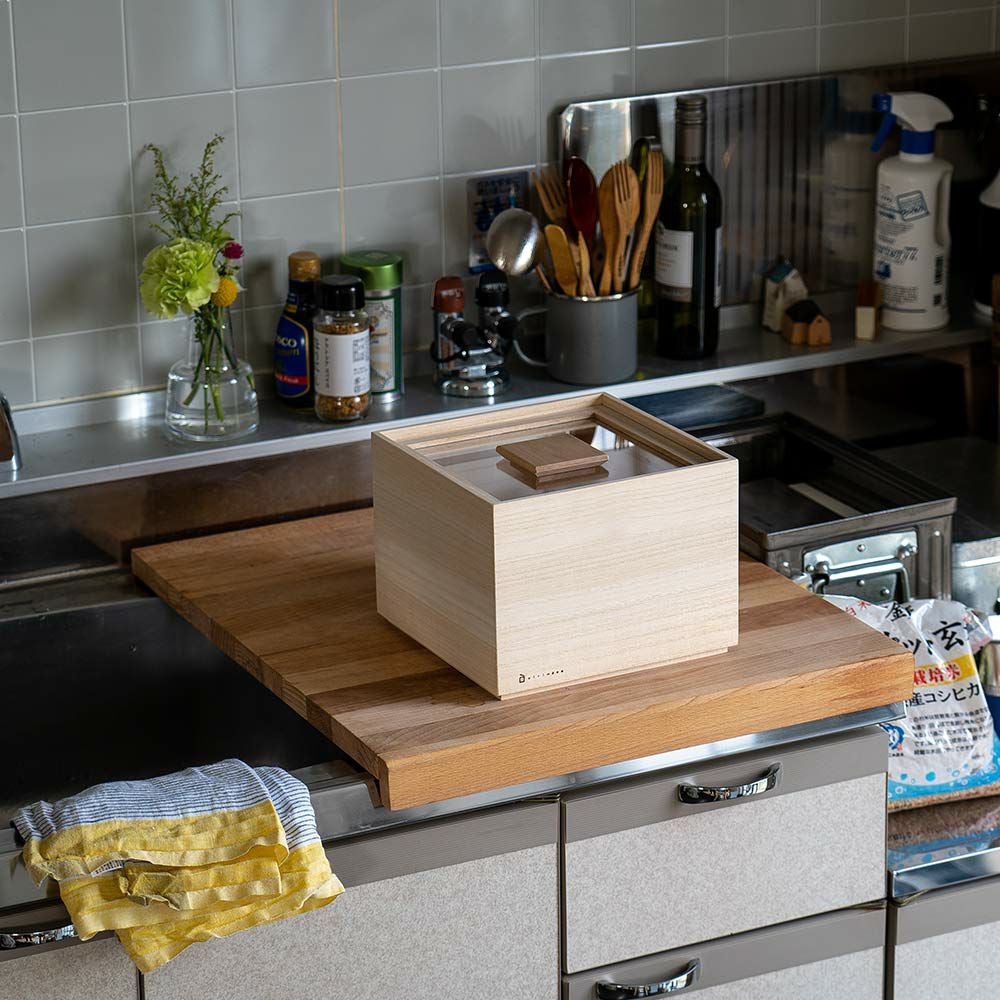 増田桐箱店桐の米櫃3kgライスストッカー米びつ日本製