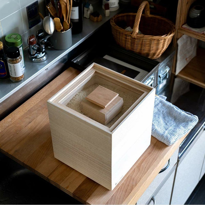 増田桐箱店桐の米櫃5kgライスストッカー米びつ日本製