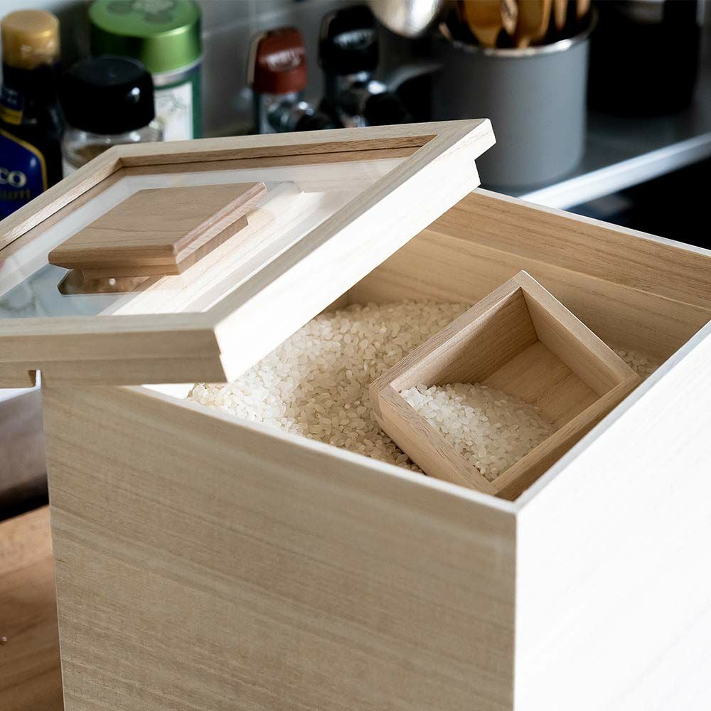 増田桐箱店桐の米櫃10kgライスストッカー米びつ日本製