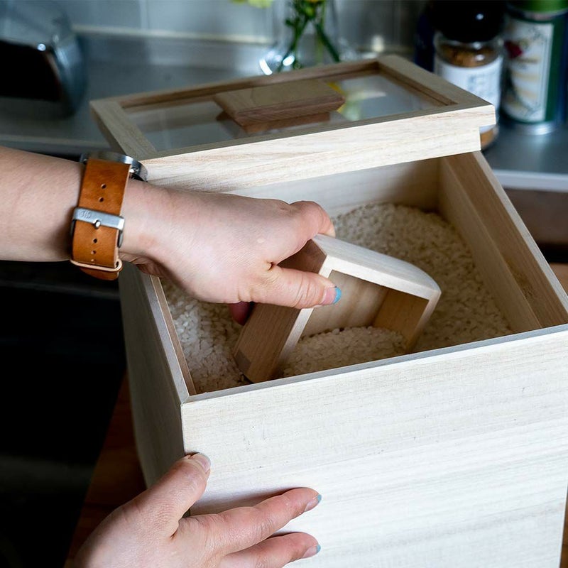 増田桐箱店桐の米櫃10kgライスストッカー米びつ日本製