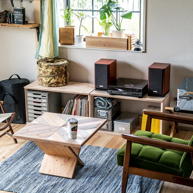 オープンシェルフレコードボックス収納本棚木箱テレビ台文庫文芸日本製国産LP