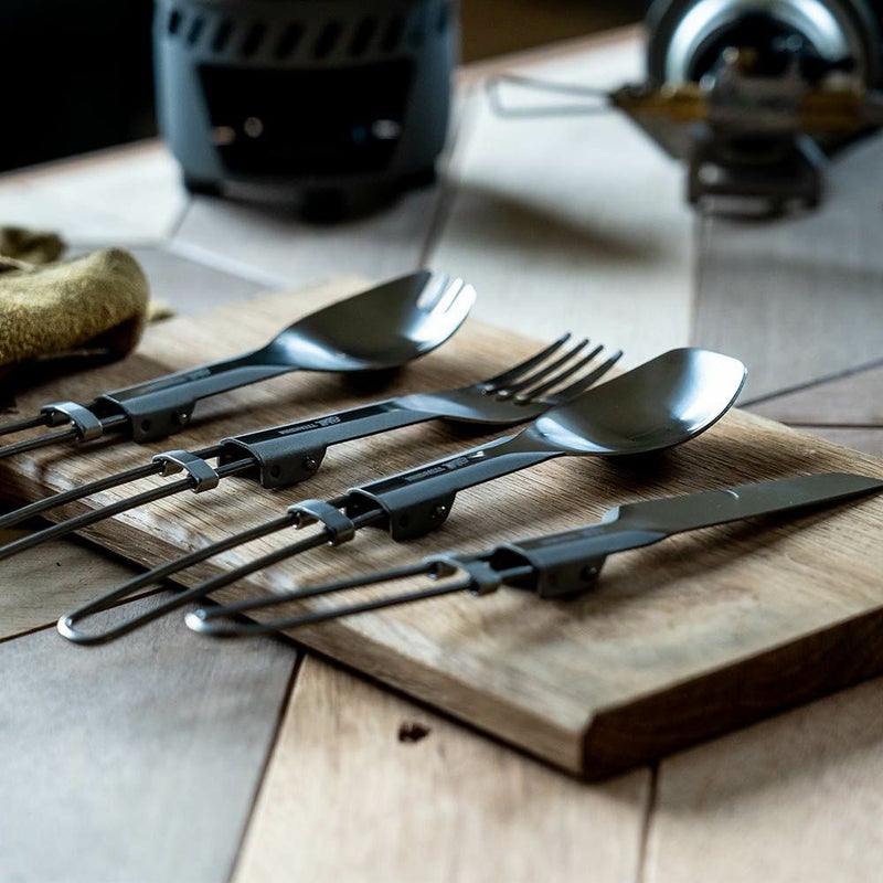 エスビットフォールディングカトラリーESBIT登山軽量折り畳みチタンスプーンフォークナイフスポークトレッキングアウトドアソロキャンプツーリング