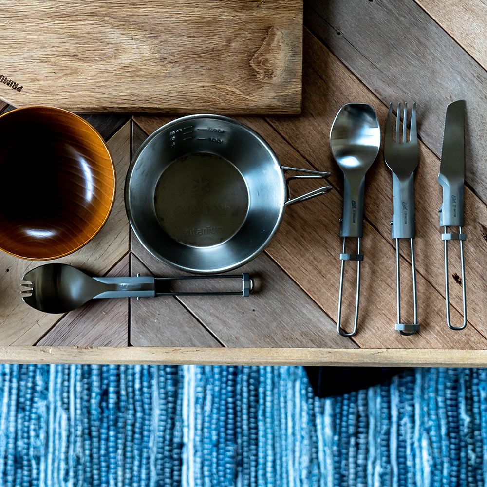 エスビットフォールディングカトラリーESBIT登山軽量折り畳みチタンスプーンフォークナイフスポークトレッキングアウトドアソロキャンプツーリング