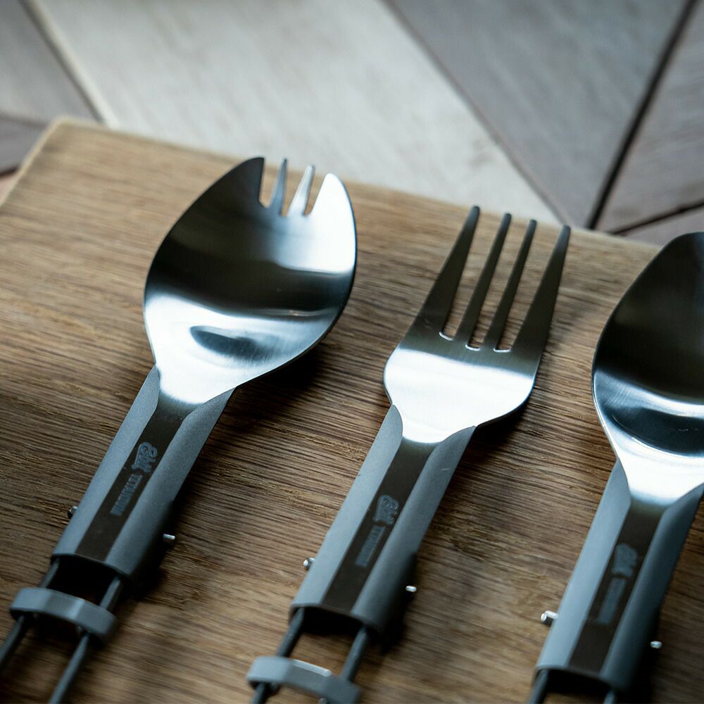 エスビットフォールディングカトラリーESBIT登山軽量折り畳みチタンスプーンフォークナイフスポークトレッキングアウトドアソロキャンプツーリング