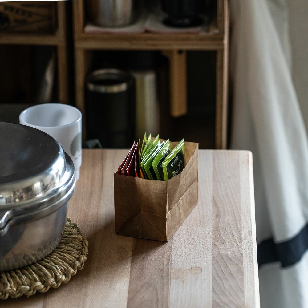 松野屋蝋引紙袋角底0.5型20枚入日本製ワックスペーパー収納