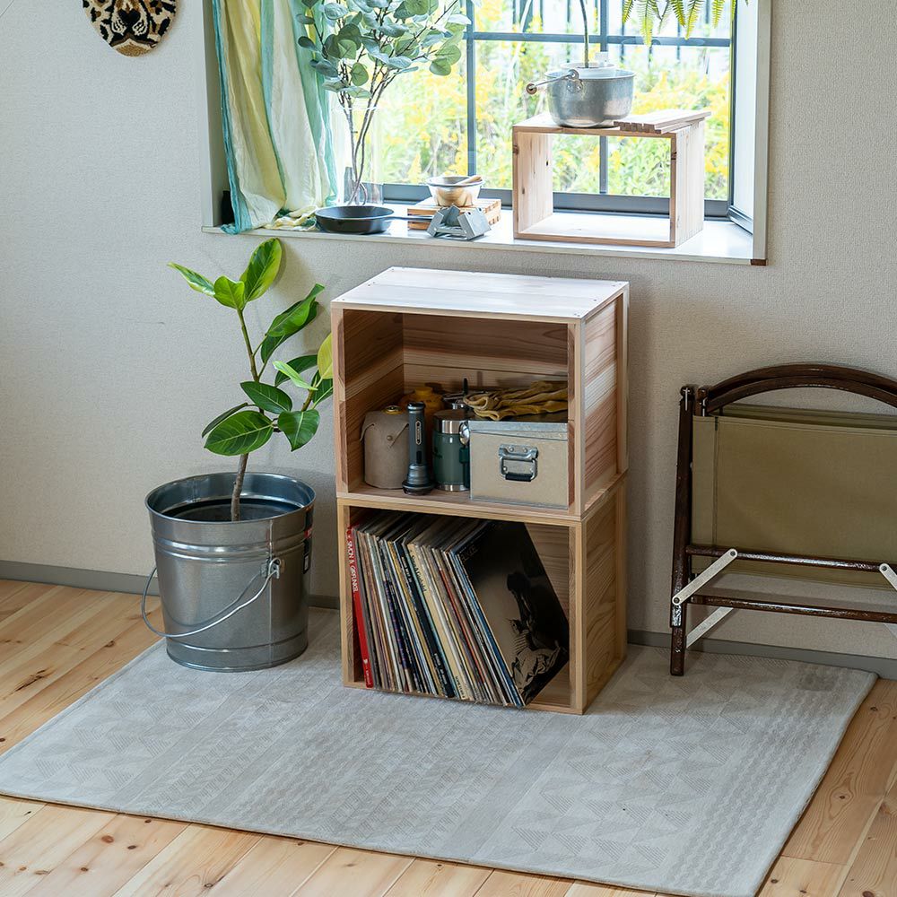 りんご箱見せる収納始めませんか？上小節国産りんご箱杉480×380×310新品什器リンゴ箱木箱収納BOXアウトドアBOX木製国産杉見せる収納ボックス