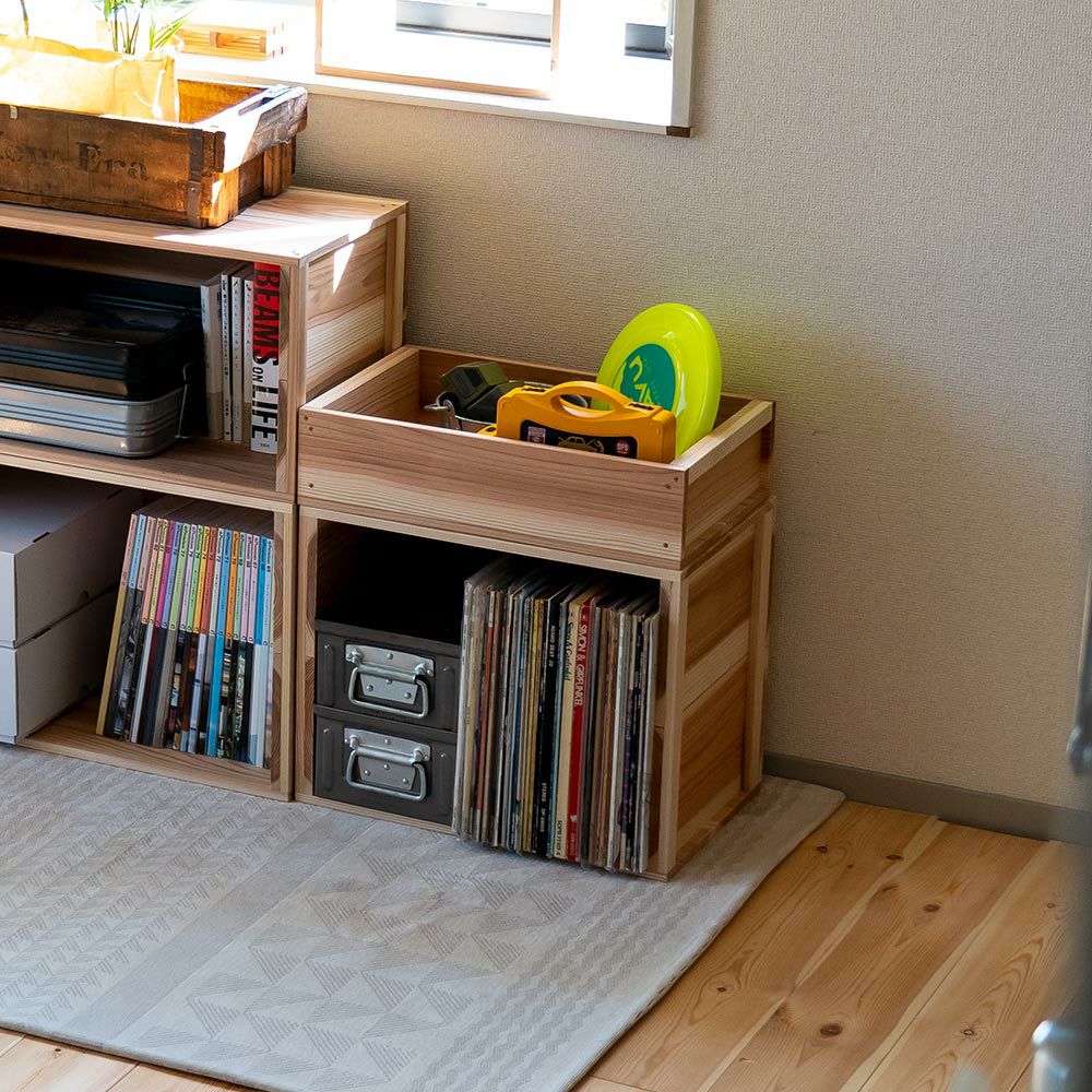 りんご箱見せる収納始めませんか？上小節国産りんご箱杉480×380×310新品什器リンゴ箱木箱収納BOXアウトドアBOX木製国産杉見せる収納ボックス