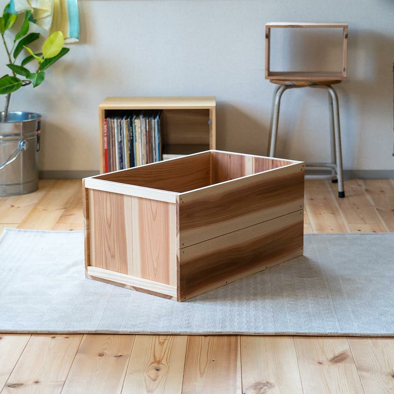 りんご箱見せる収納始めませんか？上小節国産りんご箱杉630×380×310新品什器リンゴ箱木箱収納BOXアウトドアBOX木製国産杉見せる収納ボックス