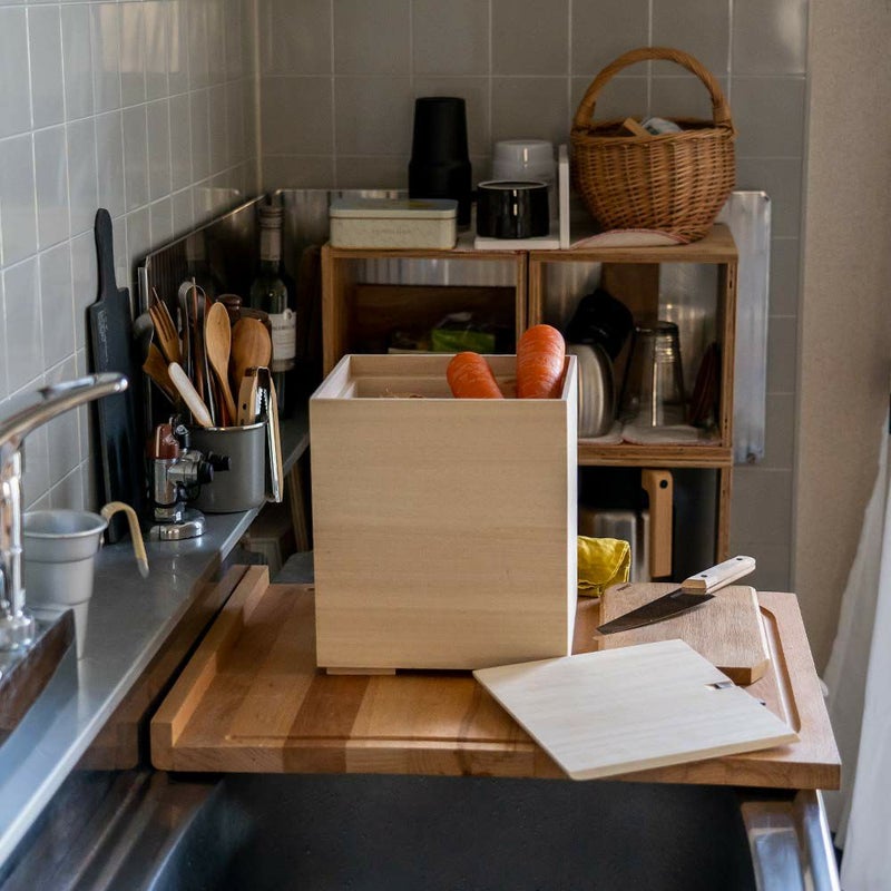 増田桐箱店桐の野菜保存箱Lすのこキッチン収納食品保存野菜保管ベジダブルストッカー