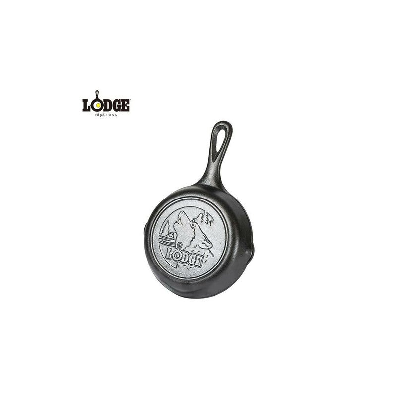 LODGEスキレット6インチハーフ1/2インチウルフL3SWLWFロッジアウトドア