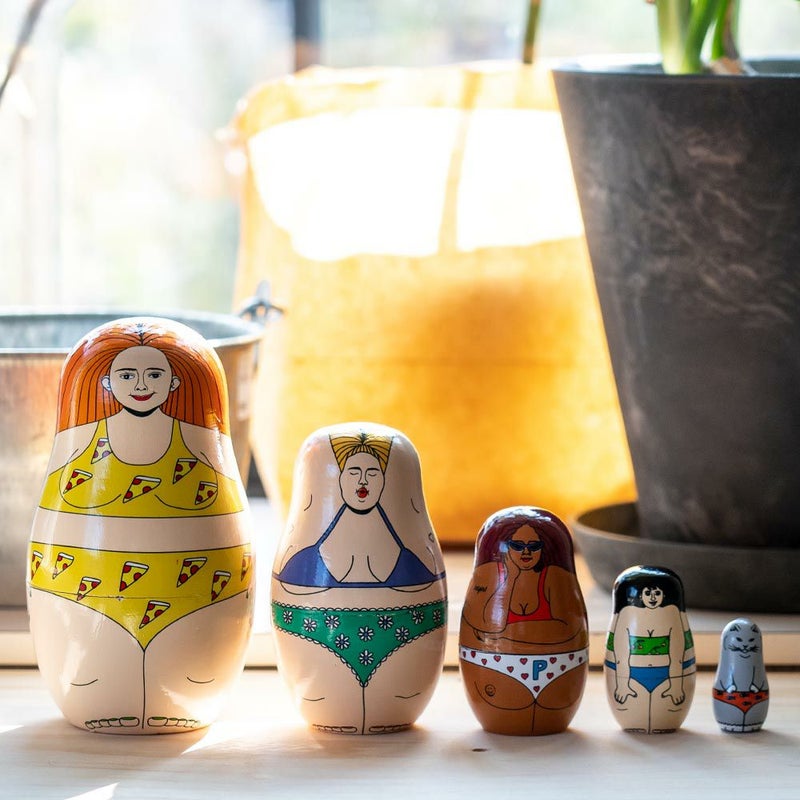 MIDORIKOMATSUマトリョーシカDETAILHAPPYHOTGIRLSロシア人形オブジェ