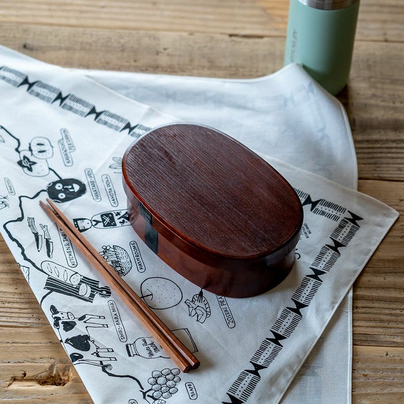 すり漆丸小判弁当箱小松野屋355ml20-1331日本製長野県わっぱランチボックス