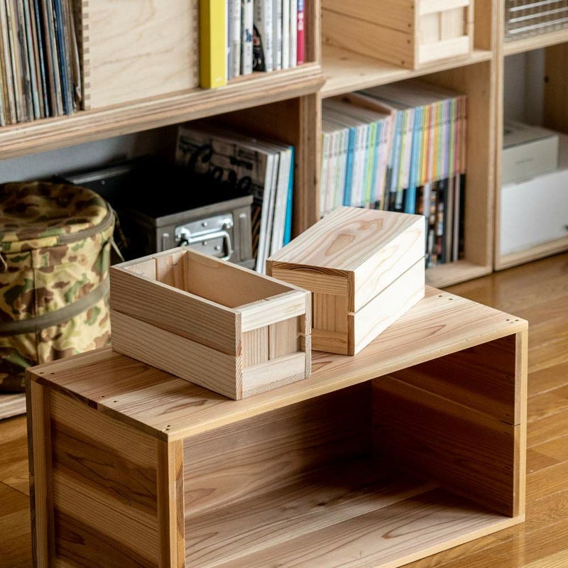 工務店が作る国産りんご箱ミニサイズ卓上サイズ新品什器リンゴ箱木箱収納BOX木製国産