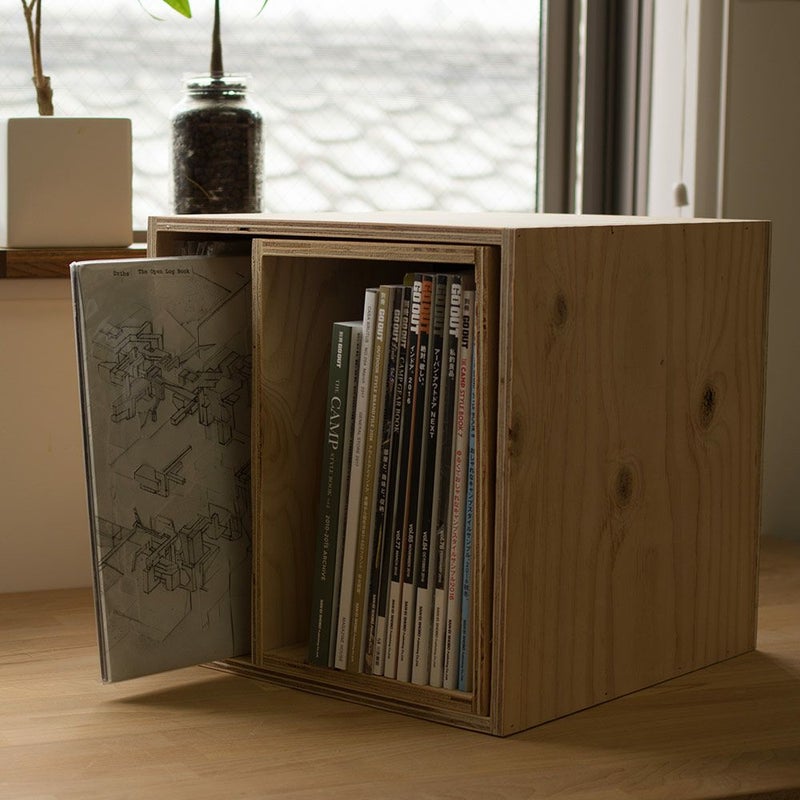 レコードボックス50cmレコードラックキューブボックスBOX木箱送料無料