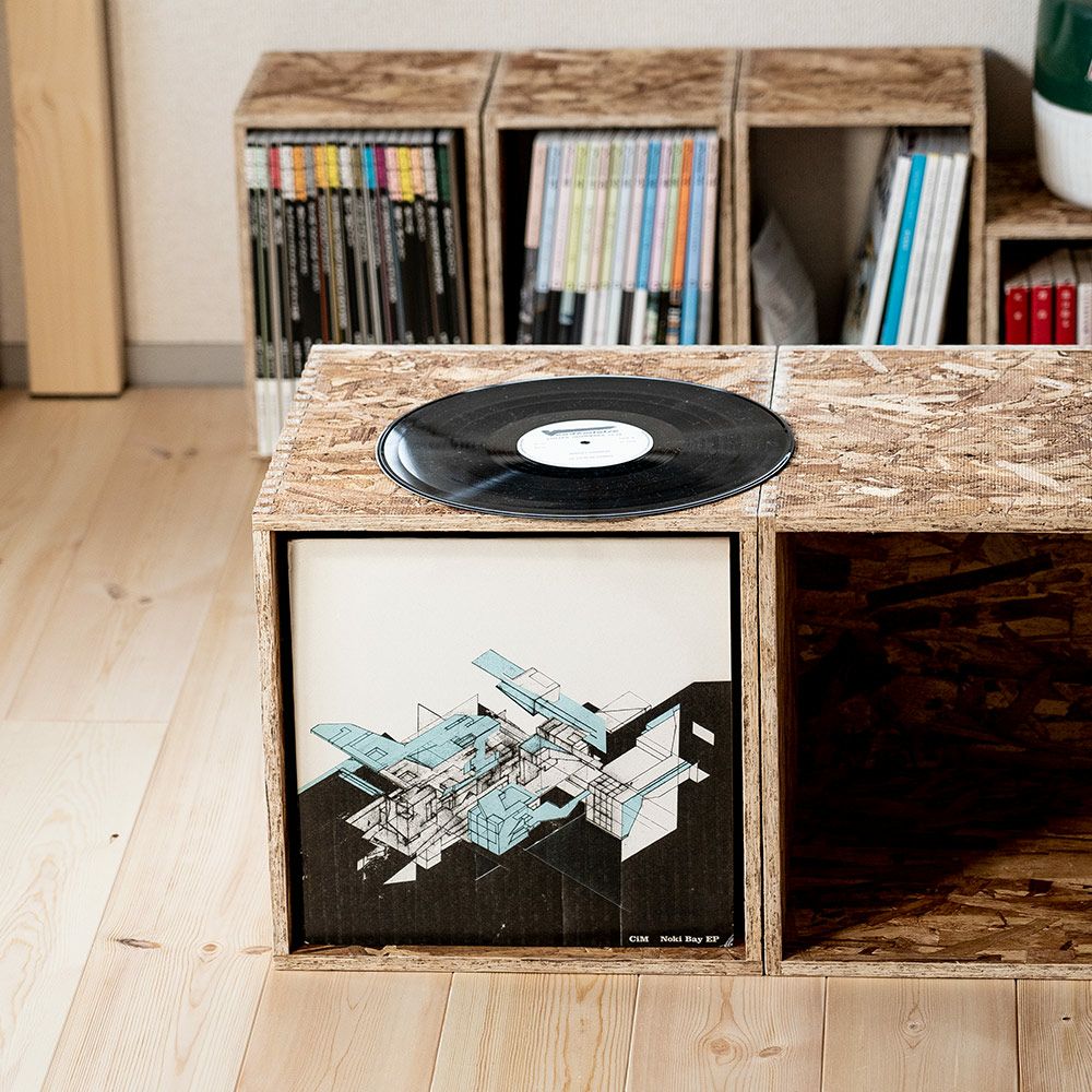 レコードボックス50cmレコードラックキューブボックスBOX木箱送料無料