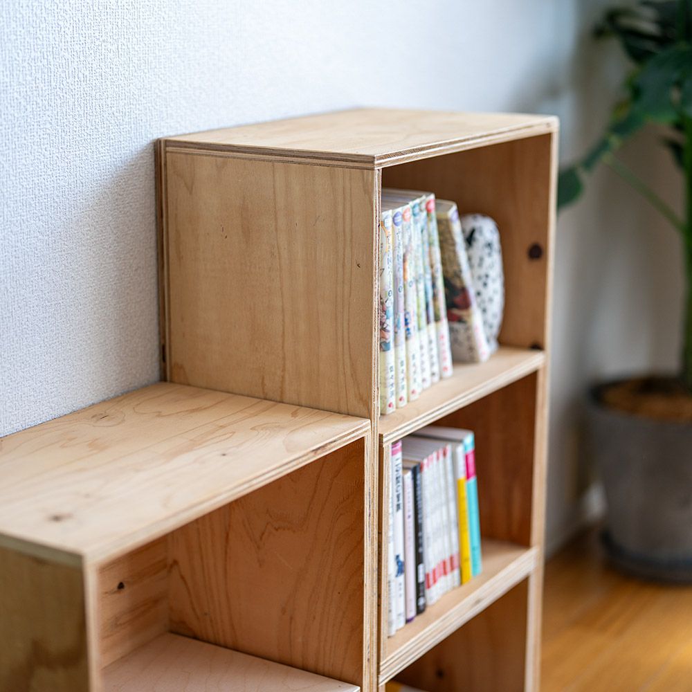 キューブボックスボックスシェルフ３収納シェルフ木箱什器レコード男前インテリア木製A4本棚おしゃれディスプレイラック棚ブックシェルフ文庫本雑誌文芸書新書埃よけ冷蔵庫CDDVD送料無料10P29Aug16