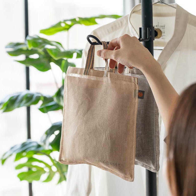 2wayで楽しめる、炭八2個&リバーシブルかや袋セット