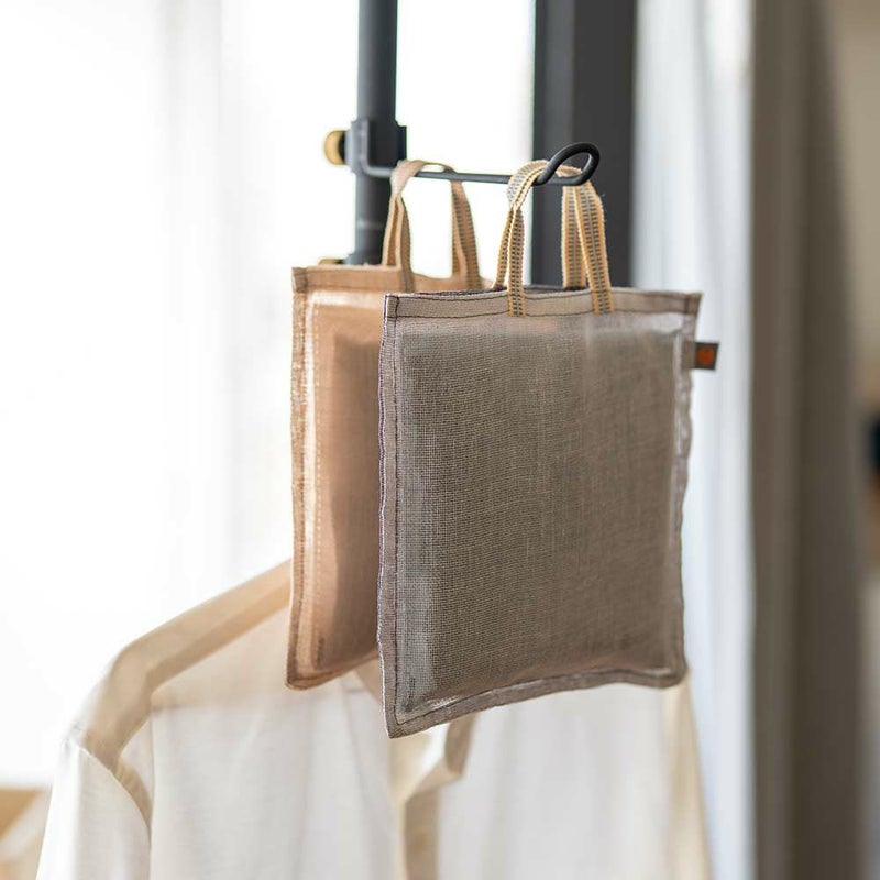 2wayで楽しめる、炭八2個&リバーシブルかや袋セット