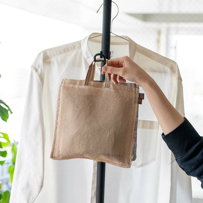 2wayで楽しめる、炭八2個&リバーシブルかや袋セット