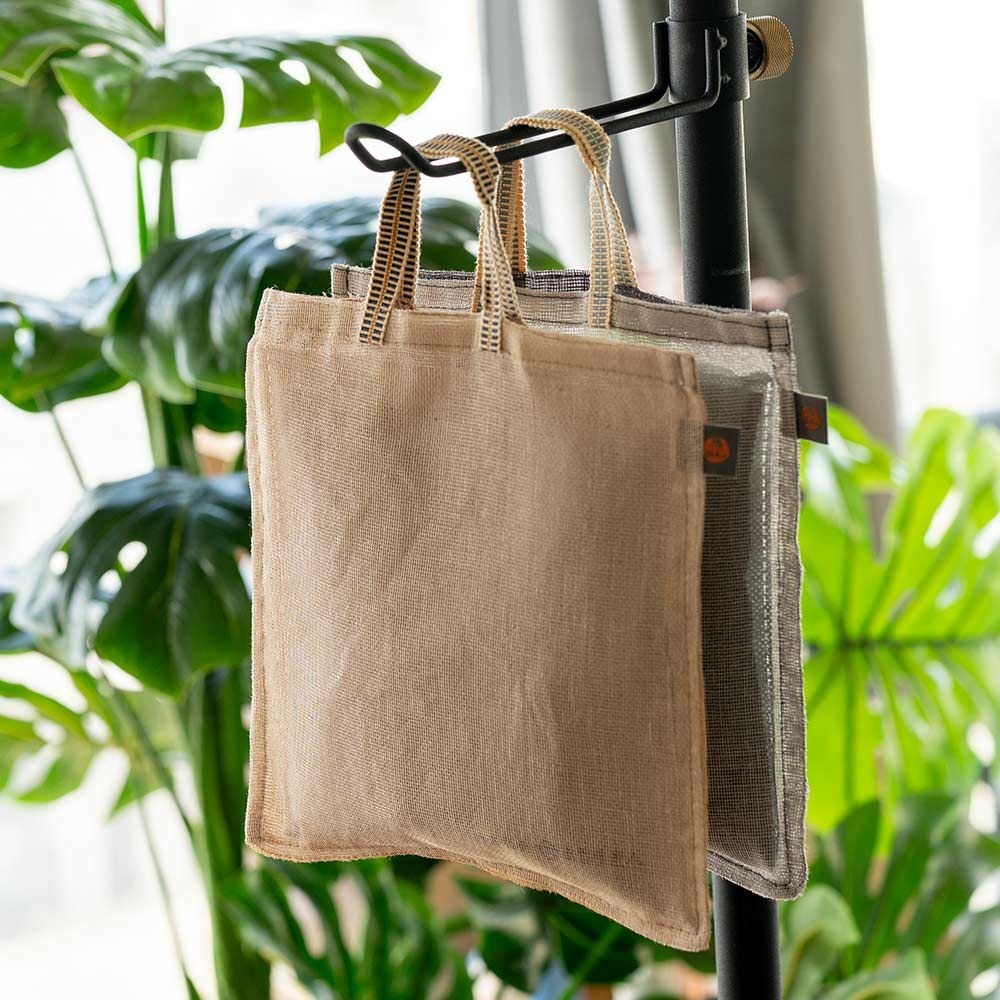 2wayで楽しめる、炭八2個&リバーシブルかや袋セット