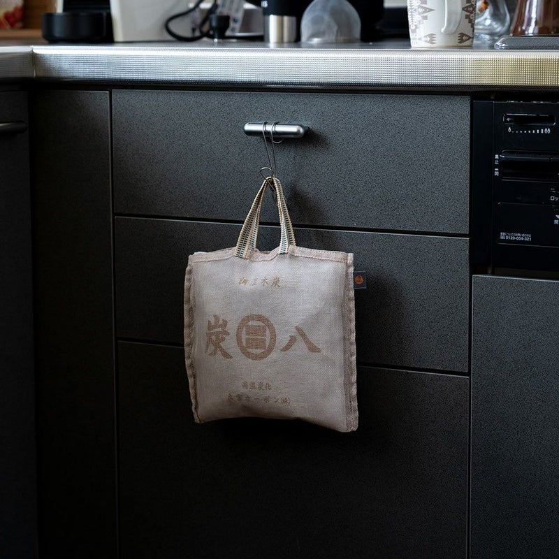 【炭八別注カラー】炭八基本のセット炭のある心地いい暮らし北欧グレー室内8L3L蚊帳袋かや袋大袋湿気対策室内玄関下駄箱湿気除湿調湿脱臭車内