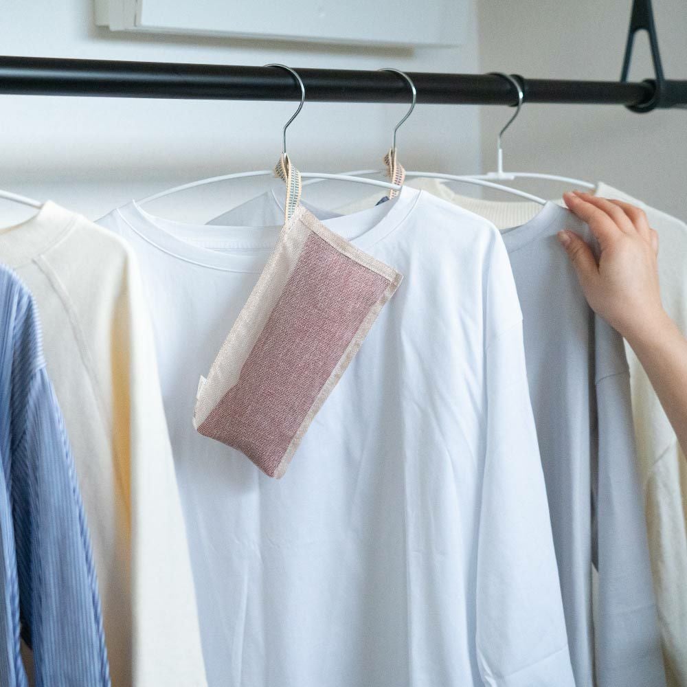 炭八ミニかや袋セット消臭除湿湿気とりクローゼット炭幡井上