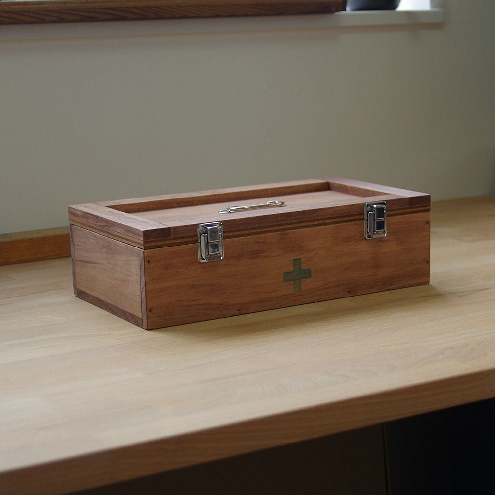 救急箱Mサイズ救急木箱木製薬箱エマージェンシーボックス日本製