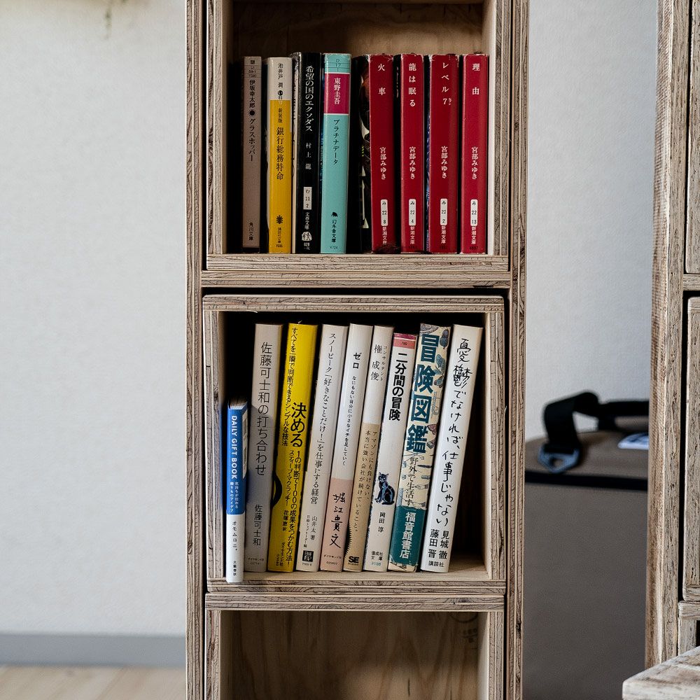 文庫収納ボックスセットシェルフボックス2あられ組みキューブボックスアラレ組み収納本棚木箱マガジンラック文庫文芸CDDVDBDルーター