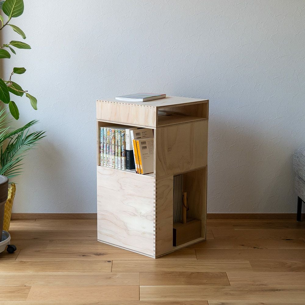 タワーシェルフ収納あられ組キャビネット本収納マガジンラック木製