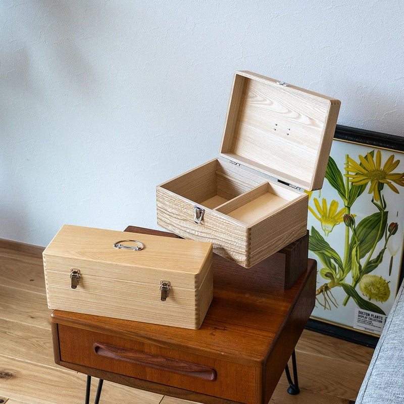 国産セン材の救急箱GAKUNAN岳南木工商会収納道具箱木箱収納