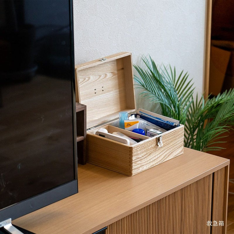 国産セン材の救急箱GAKUNAN岳南木工商会収納道具箱木箱収納