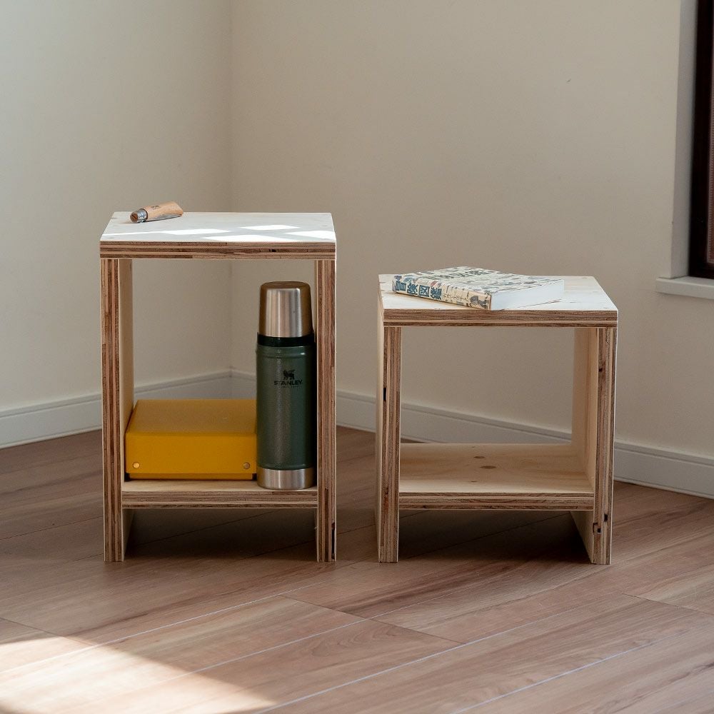 図工室のイススツールstoolベンチ木製収納椅子工作雑誌収納踏み台オリジナルイエノLaboイエノラボ