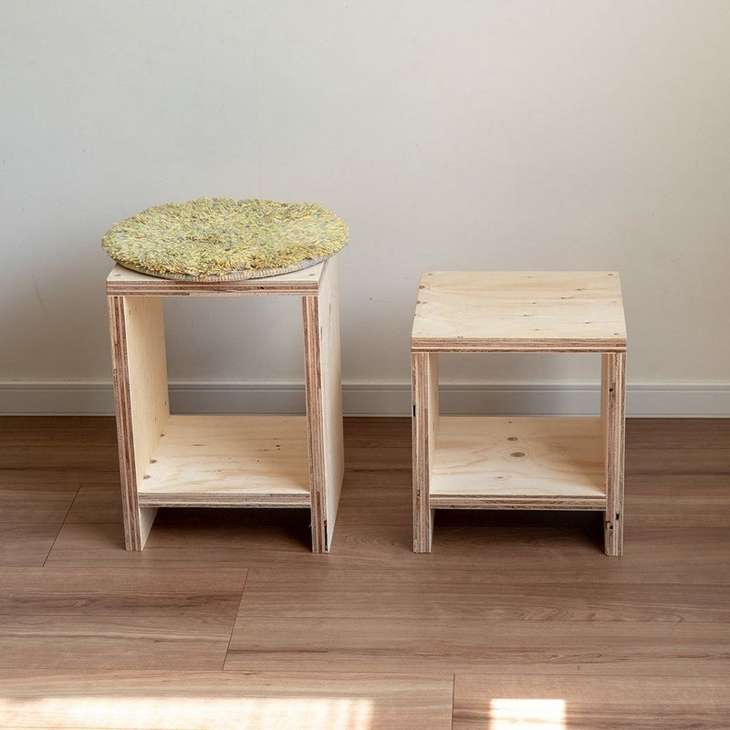 図工室のイススツールstoolベンチ木製収納椅子工作雑誌収納踏み台オリジナルイエノLaboイエノラボ