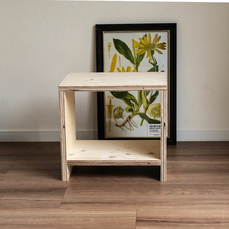 図工室のイス450スツールstoolベンチ木製収納椅子工作雑誌収納踏み台オリジナルイエノLaboイエノラボ