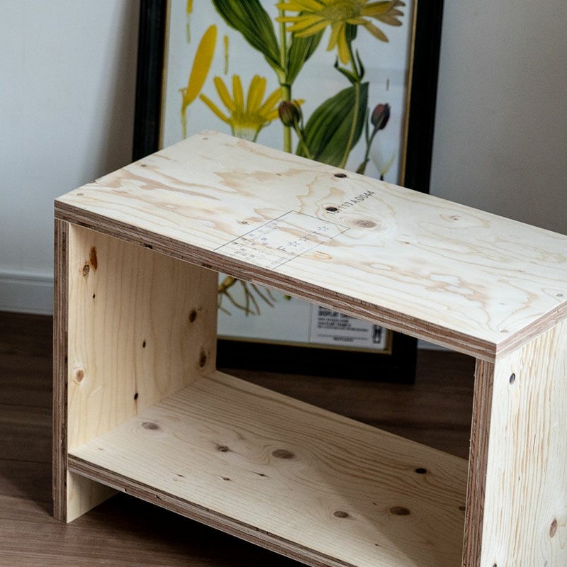 図工室のイス600スツールstoolベンチ木製収納椅子工作雑誌収納踏み台オリジナルイエノLaboイエノラボ