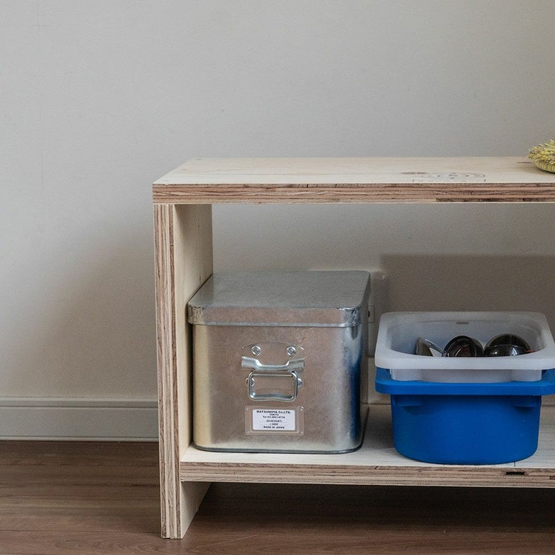 図工室のイス600スツールstoolベンチ木製収納椅子工作雑誌収納踏み台オリジナルイエノLaboイエノラボ