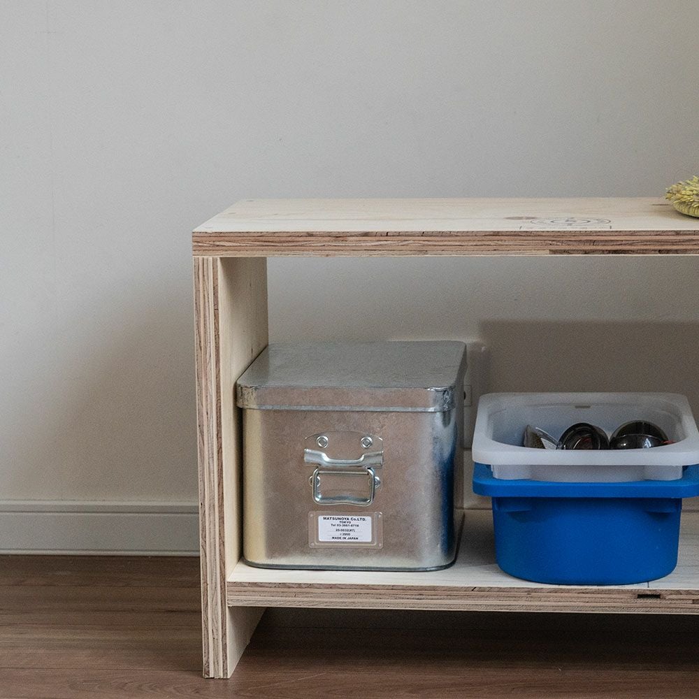 図工室のイス850スツールstoolベンチ木製収納椅子工作雑誌収納踏み台オリジナルイエノLaboイエノラボ