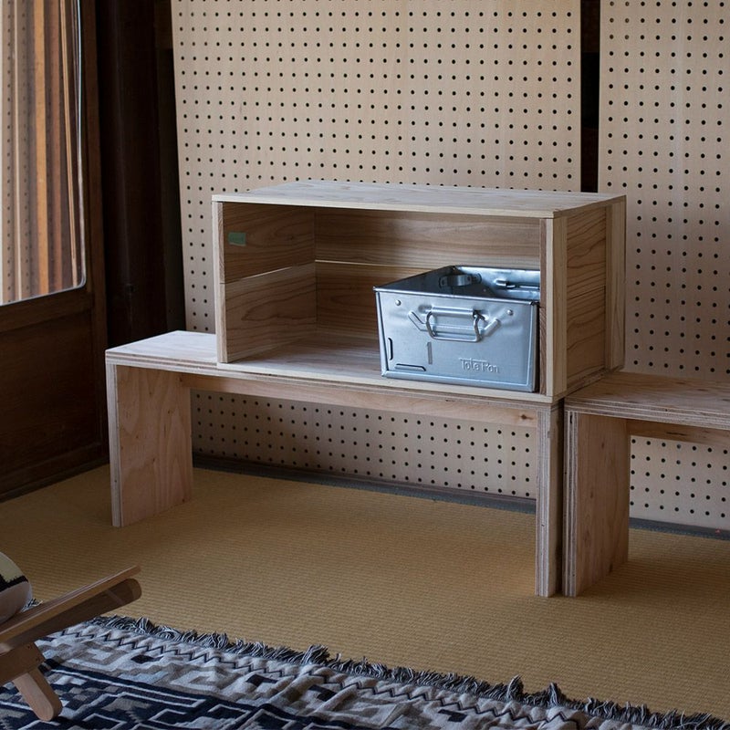 高さが選べるスツールオリジナル・スツール幅750mm高さ335mmor420mm奥行225mmディスプレイシェルフベンチ木製踏み台