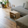 S字型サイドテーブルソファーテーブルサイドラックローテーブル木製